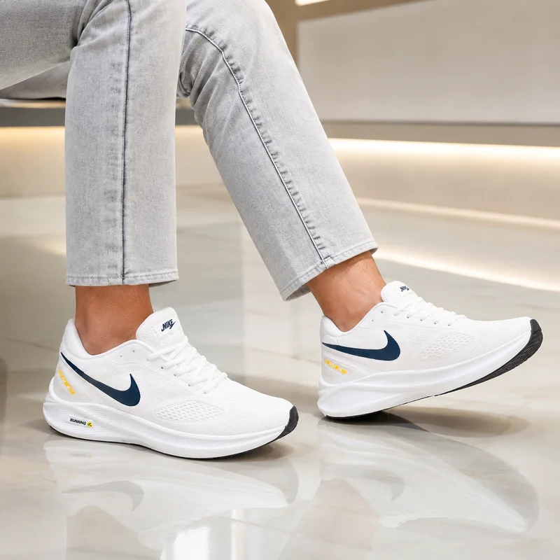 White Casual Sneakers available through Dulhan Shoes Point